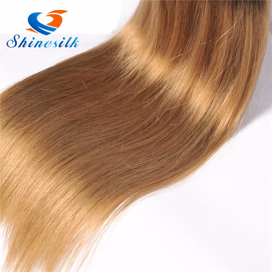 Capelli vergini lisci peruviani Ombre Biondi 1b/27 Trama di capelli Tessuto dritto per capelli umani