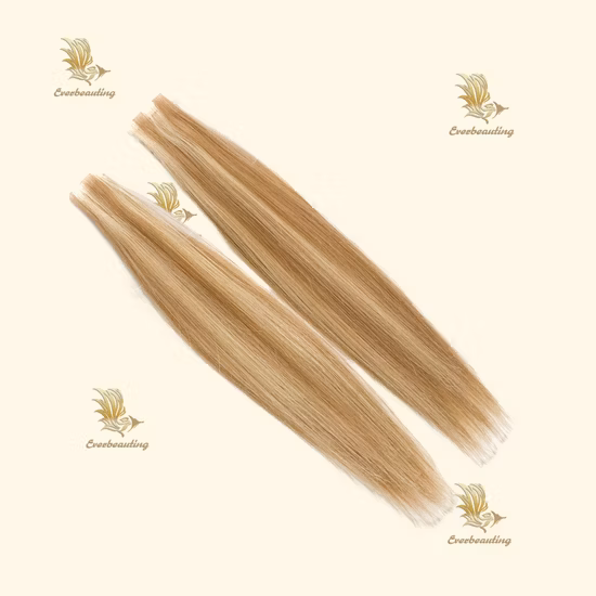 Extension per capelli con nastro russo Remy vergine dritto a doppio disegno in capelli naturali color pianoforte all'ingrosso