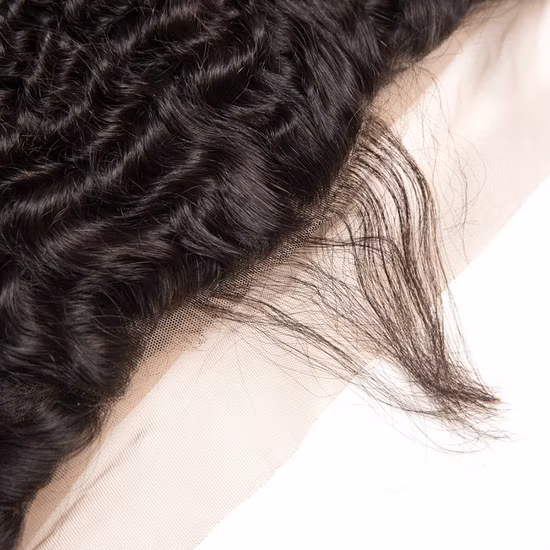 Capelli brasiliani ondulati profondi da orecchio a orecchio pre pizzicati 13*4 chiusura frontale in pizzo capelli Remy capelli umani al 100% frontali con capelli del bambino