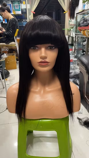 Parrucche frontali vergini brasiliane per capelli umani con frangia frontale in pizzo con parrucche frontali in pizzo dritto HD a 360° con capelli del bambino