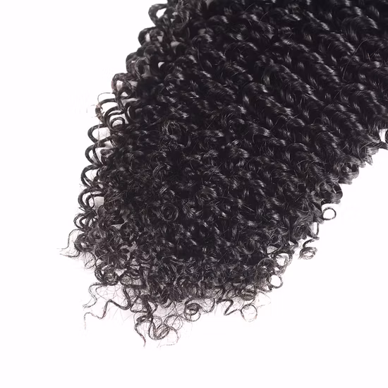 Trama riccia crespa dei capelli peruviani vergini di bellezza all'ingrosso Tessuto di capelli umani Remy di alta qualità