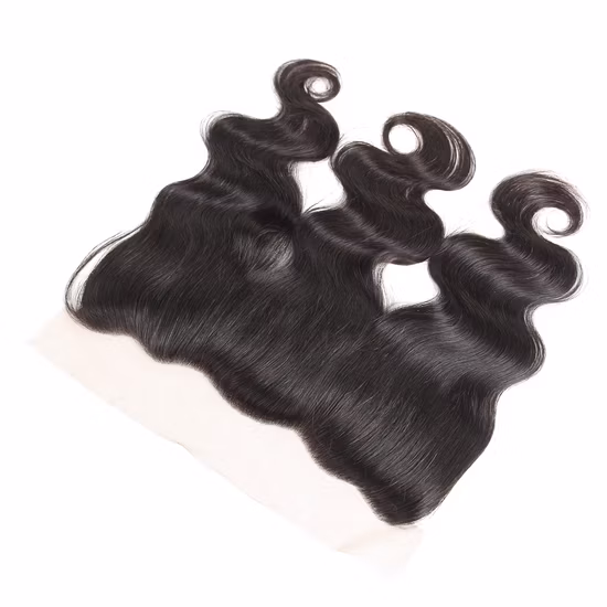 Capelli umani vergini naturali all'ingrosso 13*6 chiusura frontale in pizzo svizzero