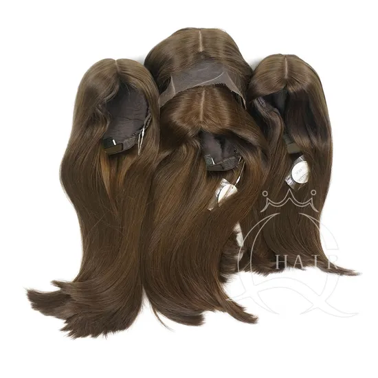 Capelli vergini di alta qualità realizzati con capelli naturali, serie di colori in seta, parrucche ebraiche, parrucca kosher, parrucca per capelli umani